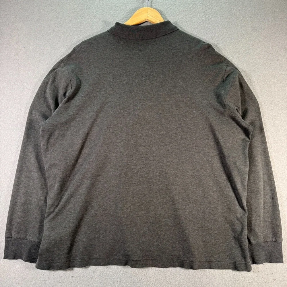 Polo Ralph Lauren Polo Shirt Long Sleeve Mens XL Classic Fit Gray‎ Pony Rugby